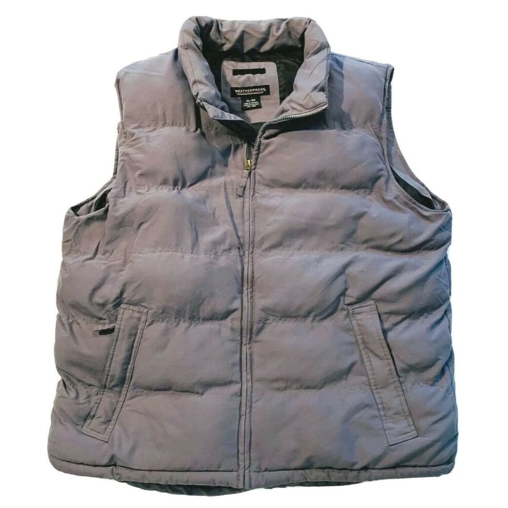 Weatherproof Puffer Insulated Full Zip Vest Jacket‎ Coat XL Gray Heavy WPL11590